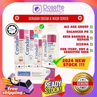 CERADAN CREAM / ADVANCE / WASH / CLEANSER 30g/80g/150g/280ml/500ml - CERAMIDE, FOR ECZEMA, ITCHY,SEN