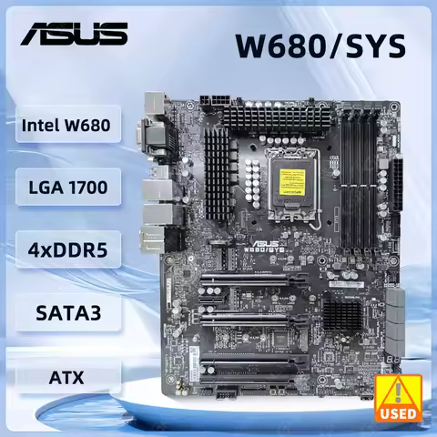 ASUS W680/SYS Server Motherboard Intel W680 LGA1700 DDR5 2933 ECC Dual M.2 support i3-1030 10325 104