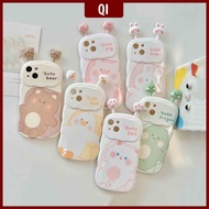 [Ready Stock]Dolls Shake Relax IPhone15Pro Max Cute Animal Phone Case IPhone 1112 13 14Pro Max Casing