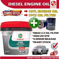 S2U Castrol CRB Mini Truck 15W40 CH4 7.5L Diesel Engine oil Light Truck Hilux 4WD Minyak Hitam Lori