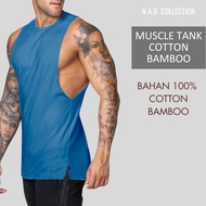 Muscle Tank Cotton Bamboo Singlet T-shirt | Gym clothes | Gym T-shirt | Lekbong Gym