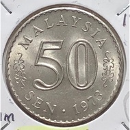 50 SEN 1973 ( UNC ) / MALAYSIA PARLAMENT HOUSE