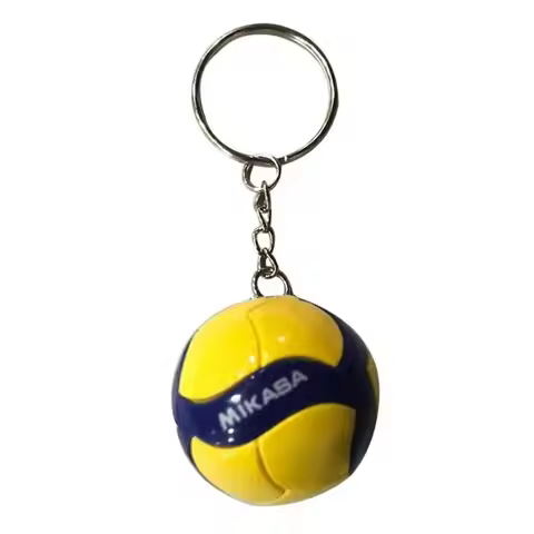 1Pc PVC Volleyball Key Chain Mini Ball Creative Cartoon Sports Keychain Souvenir Beach Ball Car Keyr