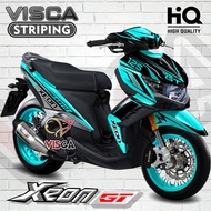 Stiker Striping Xeon GT 125 Full Body Variasi Black Green 02