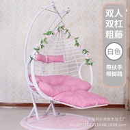 ST/🎽Indoor Single Hanging Basket Thick Balcony Swing Rattan Chair Rattan Chair One Chair Leisure Swing Hanging Hammock O