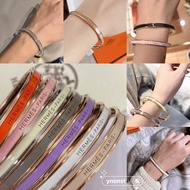 1 Genuine HERMES UNI Letter Logo Enamel Bracelet