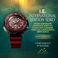 SEIKO INTERNATIONAL EDITION PROSPEX MOBILE SUIT GUNDAM CHAR’S ZAKU II LIMITED EDITION 1000 PCS MARINEMASTER PROFESSIONAL AUTOMATIC RED SLA031J1