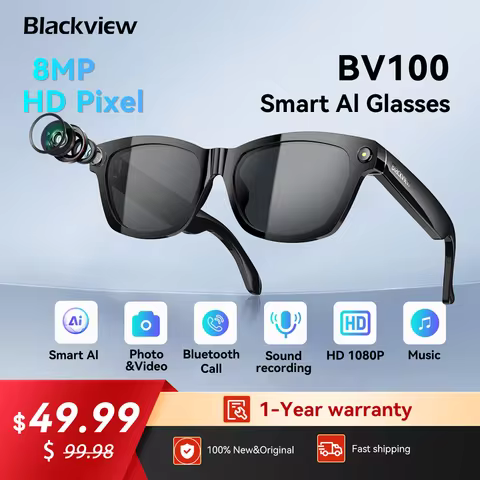 Blackview BV100 Smart Glasses, HD Camera,Bluetooth 5.4,220mAh Battery,Stereo Bass Speakers,Noise Can