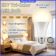 12W E27 LED Sensor Bulb Automatic Switch Energy-Saving Smart LED Bulb for Stair and Garden Light