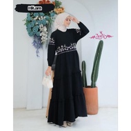 LIVIA DRESS BY ZAHIN, GAMIS BORDIR, GAMIS CRINKLE TERBARU