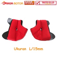 COD READY - Busa Helm Zeus 2100B Supermoto Busa Samping Pipi Kanan dan Kiri Set - Merah - RAJA MOTOR