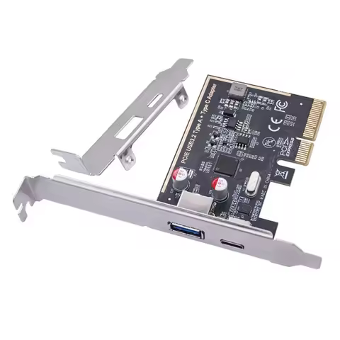 PCIE USB 3.2 GEN2 10G + Type C 10G Adapter PCI Express X4 Expansion Card Riser ASM1142 Chip Controll