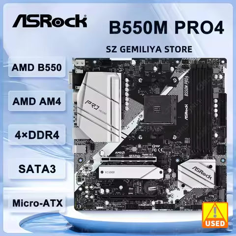 ASRock B550M Pro4 Motherboard Socket AM4 AMD B550 support Ryzen 5 5600 4500 3200G 3600 5700X cpu DDR