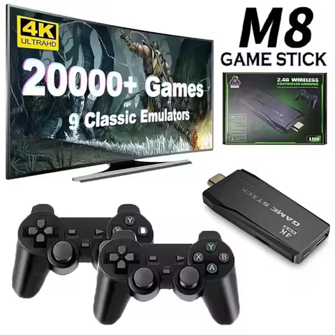 Retro Game Console 20000+ Classic Arcade Games 64GB Dual Wireless Joysticks 4K HDMI for NES/SNES/Seg