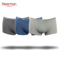 Quần lót boxer nam Freeman BO503 chất liệu cotton thoáng mát lưng thun bản nhỏ [Combo 3]