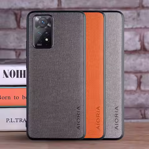 Case for Xiaomi Redmi Note 11 Pro Plus 11S 4G 5G Coque Luxury textile Leather capa phone cover for r