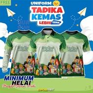 【FREE CUSTOMIZATION】Tadika Kemas Uniform Baju Sekolah Tadika Lebih Ceria (A-107) - Long/Short Sleeve