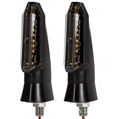 12V 8mm Mini Motorcycle LED Turn Signal Lights Amber Flashing Light Blinker Turn Signal Lamp Moto In