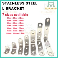 RMK L Bracket Besar Stainless Steel L Bracket Angle Bracket Sesiku L Rak Rack L Angle Bracket  Wall 