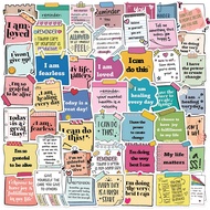 50PCS Self-Affirmation Motivational Stickers, Inspirational Quote Waterproof Stickers for Water Bott