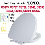 Soft-closing toilet lid replaces TOTO CS819, CS767, CS769, CS945, CS350, CS351, CS300, CS320, CS325 