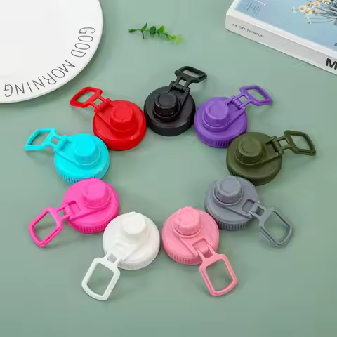 Replacement Plastic Cup Lid For 12oz-64oz Wide Mouth Water Bottle Cover Accessories Colored Plastic 