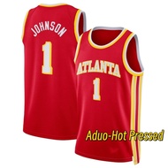 Men's NBA Atlanta Hawks Jalen Johnson red Icon Edition basketball Hot Pressed Jersey