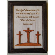Romans 5:8 Frame Wood Christian Christmas Gift Birthday Decor Wall Art Table Bible Verse Devotion La