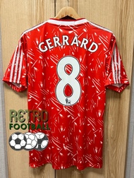 เสื้อฟุตบอลย้อนยุค [Retro] ย้อนยุค ลิเวอร์พลู ปี 1988 Home เหย้า Candy พร้อมชื่อเบอร์ GERRARD 8, TORRES 9, SUAREZ 7 รับประกันคุณภาพสินค้า