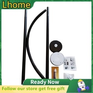 Lhome Curved Curtain Rod  Stable Wall Mount Reinforced Extendable Stainless Steel Corner Shower for Bathroom