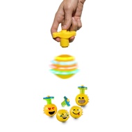 Creative Emoji Emoji Emoji Music Lighting Sound Light Top Rotating Luminous Transmitter Children's T