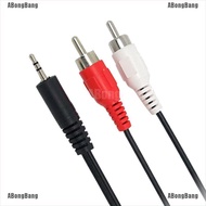 ABongBang 1.2m 3.9 Feet 3.5mm Plug Jack to 2RCA Male Audio Cable Splitter Phone to Speaker
