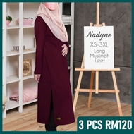 [XS-3XL]TUDIAA NADYNE Long Polo Blouse Tshirt Muslimah