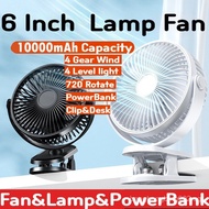 10000 mAH Portable 6 Inch Fan,Portable Fan Strong Wind USB Fan, Desktop Fan, Stroller Fan or Clip Fa