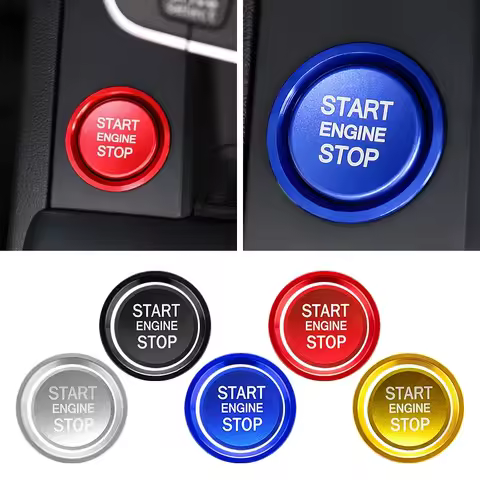 2 Pcs/set Car Engine One-Click Start Stop Button Ring Covers Case Trims for Audi Q5 Q7 A8L A5 A6L A4