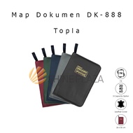 Document Folder Zipperijazah Contents 20 40 60 Compartments Waterproof Leather Cover F4 Topla DK-888
