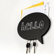 鑰匙鉤 - 木牆收納盒 - 帶磁鐵 - HELLO- 用於存放鑰匙和賬單