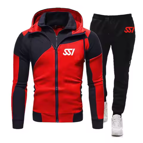 Scuba Diving Dive SSI 2024 New Men Fashion Color Matching Hoodie Hooded + Pants Printing Sportswear 