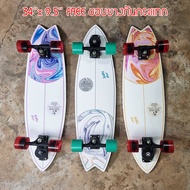 3 Surf skate Ready To Play 34 Inch Board Truck Sm 70mm Wheel 40 Degree Rotation RareAnt
