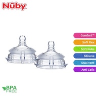 ( 2 Pcs ) 100% Original Nuby Comfort Silicone Bottle Nipple/ Teat Replacement Single Pack