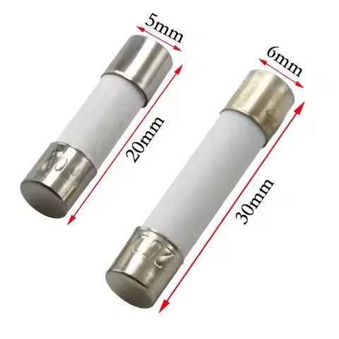 10PCS 5x20mm 6x30mm Ceramic Fuse Tube 250V Fuse 5*20mm 6*30mm F0.5A 1A 2A 3A 3.15A 4A 5A 6A 6.3A 7A 