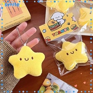 SYNITE Star Playing Toys, Little Star Plush Plush Keyrings, Squeaking yellow Key Chain bag