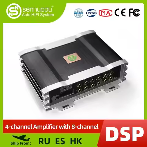 Sennuopu X10B Car Audio 4 Ch Power Amplifier 8 Channel Dsp Processor Bluetooth Amp Equalizer Amplifi