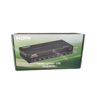 8 WAY HDMI SPLITTER WITH 4K@60Hz 2160 RESOLUTION