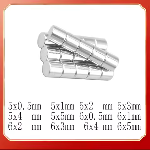 5x1 mm Circular Small Magnet 6x2mm Suitable For Refrigerators, Offices DIY 6*0.5mm 6x3mm 5x2 5*5 6*2