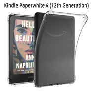 For Kindle Paperwhite 12th Generation Case 2024 Silicon TPU Transparent Airbag Cover for Kindle colo