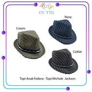 Children's Fedora Hat - Bruno Mars Stripe Michale Jackson Hat