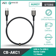 Aukey Cable CB-AKC1 (BLUE) USB A To USB C QC 2.0 Kevlar Cable