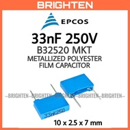 EPCOS 33nF 250V Metallized Polyester Film Capacitor MKT