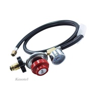 [Kesoto1] High Pressure Gas Regulator 30PSI Gauge with Hose Adjustable Indicator Pol Connector Metal for Fire Supply